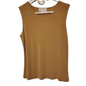 Annex Casual Corner Tan Skinky Stretchy Tank Top Large